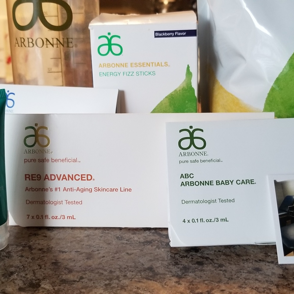 Arbonne skin and nutrition products